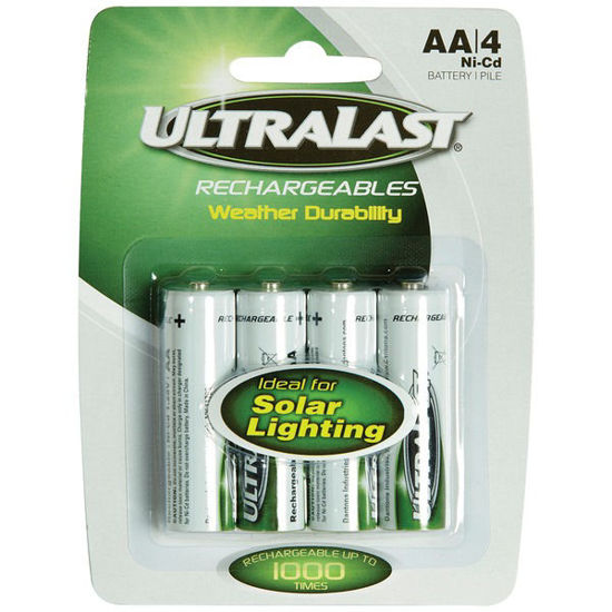 Picture of Ultralast Uln4aasl Aa Rechargeable Nicd Batteries For Solar Lights&#44; 4 Pk
