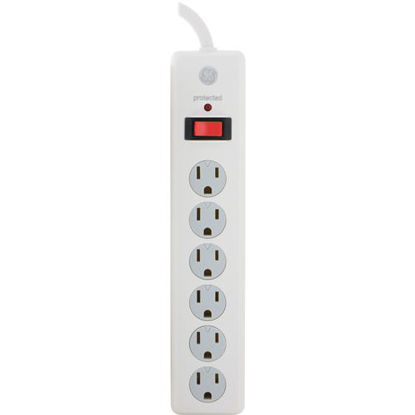 Picture of Ge 6-outlet Surge Protector (white&#44; 10ft Cord)