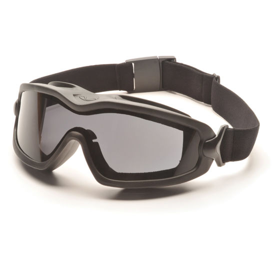 Picture of Pyramex V2G-Plus Goggles Black Strap Gray Dual AF Lens