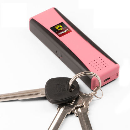Picture of Guard Dog LED Stun Gun Keychain 120dB Alarm - Recharge Pink