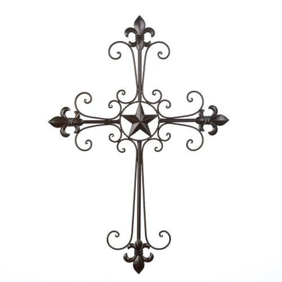 Picture of Wrought Iron Fleur De Lis Wall Cross