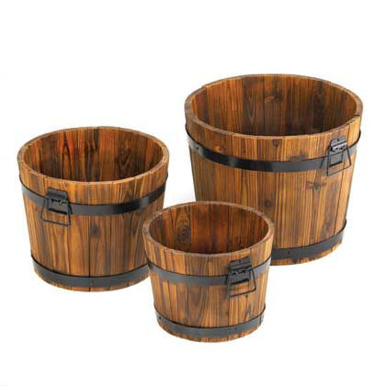 Picture of Country Barrel Planters Set