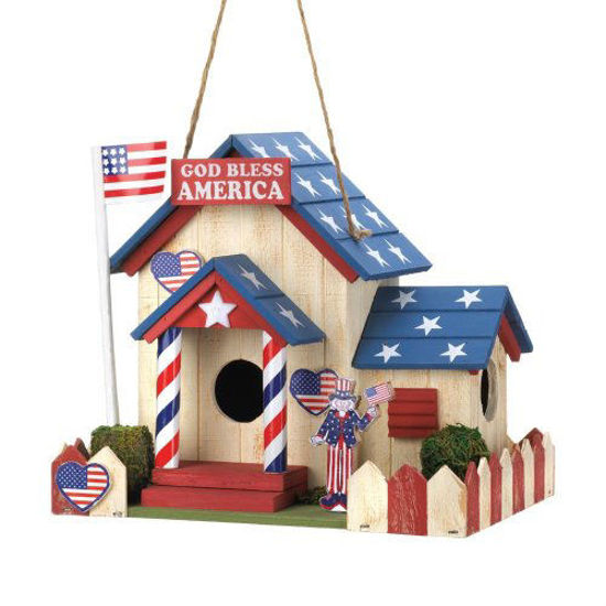 Picture of God Bless America Birdhouse