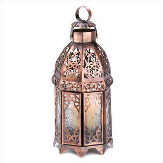 Picture of Copper Moroccan Candle Lamp