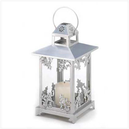 Picture of Silver Scrollwork Candle Lantern