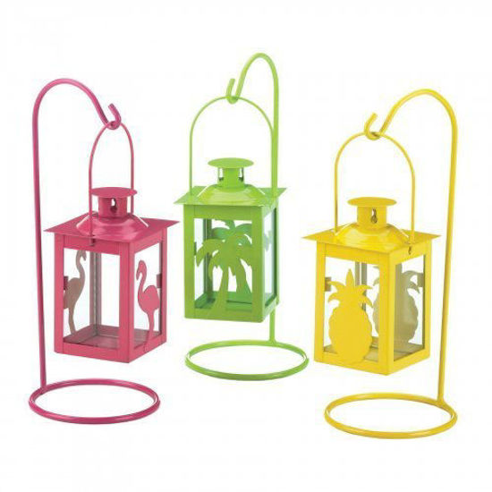 Picture of Set Of 3 Tropical Mini Lanterns