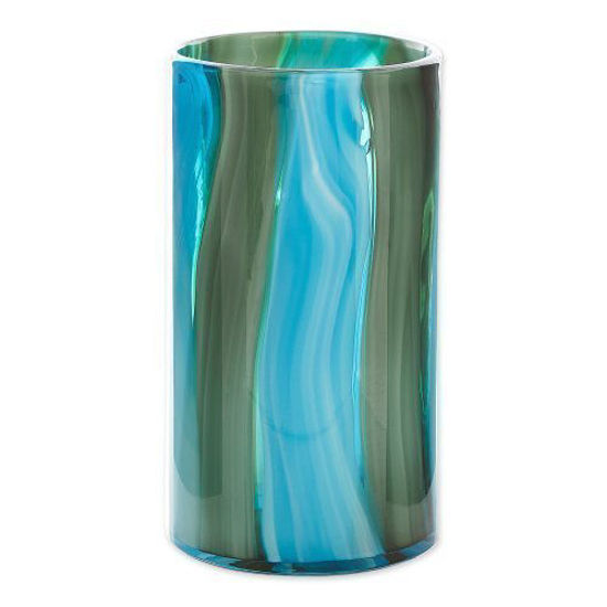 Picture of Large Blue Cylinder Glass Vase