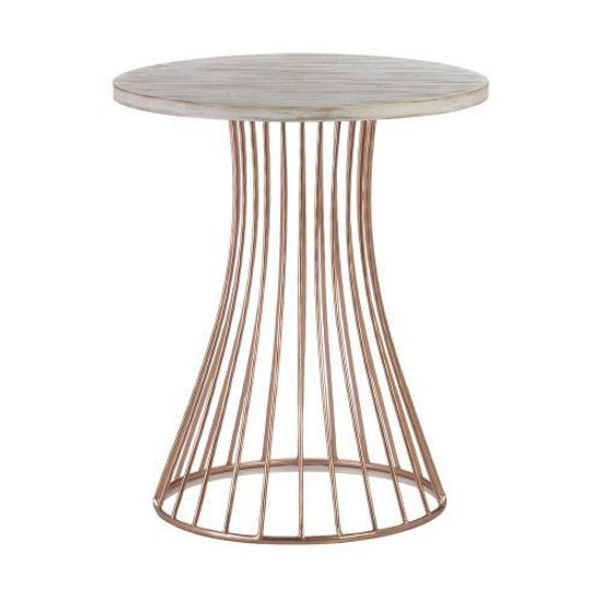 Picture of Rose Gold Base Circle Accent Side Table