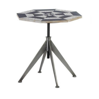 Picture of Black And White Checker Side Table