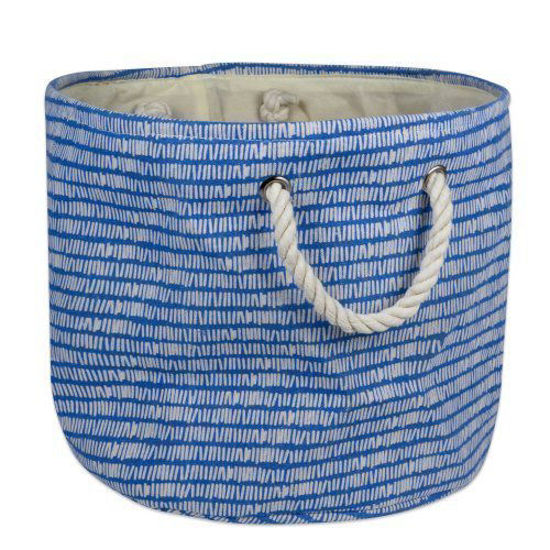 Picture of Polyester Bin Keeping Score Bright Blue Round Medium 12x15x15