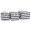 Picture of Pe Coated Cotton/poly Laundry Bin Stripe Gray Rectangle Asst Small Set/3