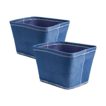 Picture of Poly Bin Zig-zag Stitch Variegated Blue Trapezoid 12x10x8 Set/2