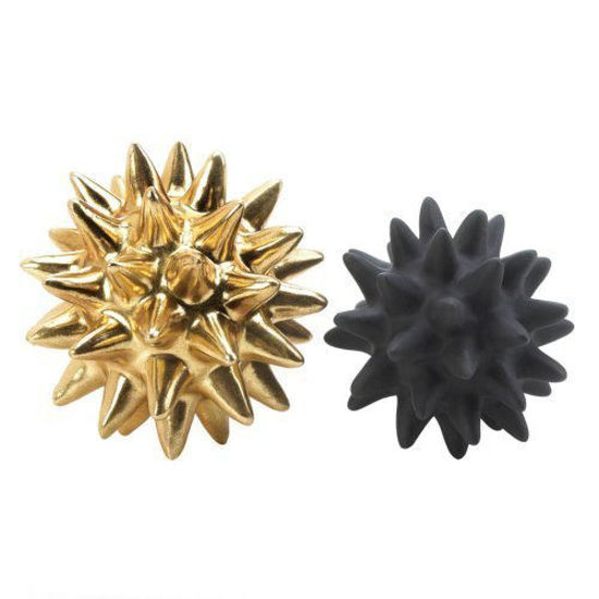 Picture of Storico Gold And Black Spike Sculptures