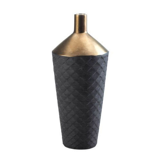Picture of Lucca Black And Gold Porcelain Vase