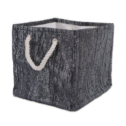 Picture of Paper Bin Lurex Black/silver Square 11x11x11