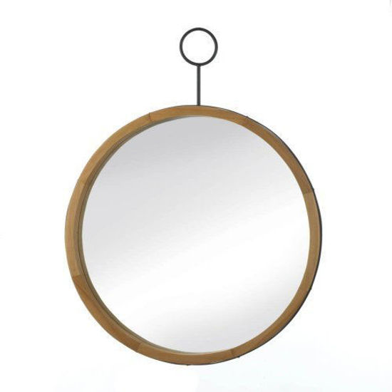 Picture of Eva Round Wood Mirror With Hook