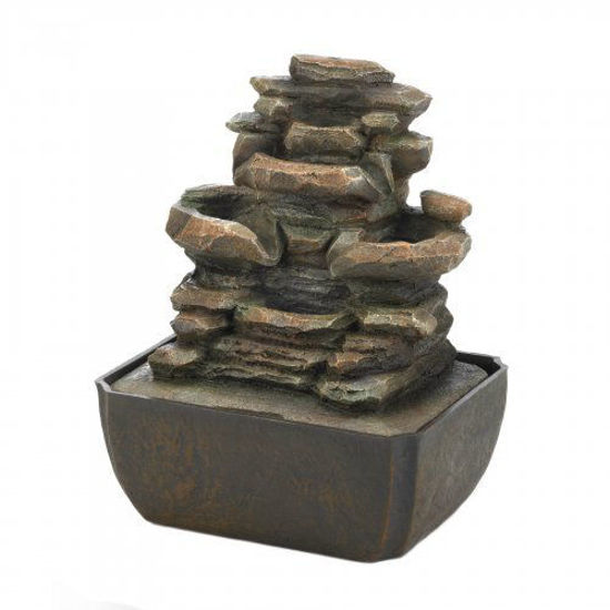 Picture of Tiered Rock Formation Tabletop Fountain