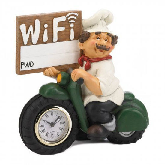 Picture of Chef With Wifi Sign And Clock
