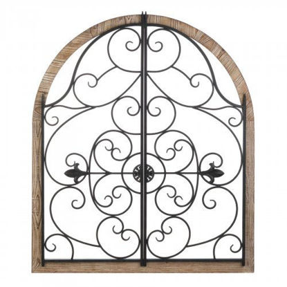 Picture of Arched Wood And Iron Wall Dcor