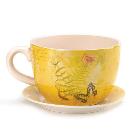 Picture of Large Garden Butterfly Teacup Planter
