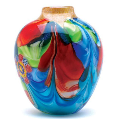 Picture of Floral Fantasia Art Glass Vase