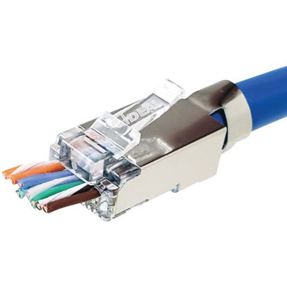 Picture of Ideal Shielded Feed-thru Cat6a And 6 And 5e Modular Plugs&#44; 25-pack