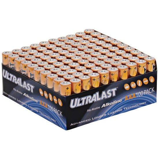 Picture of Ultralast Ula100aaab Alkaline Aaa Batteries&#44; 100 Pk