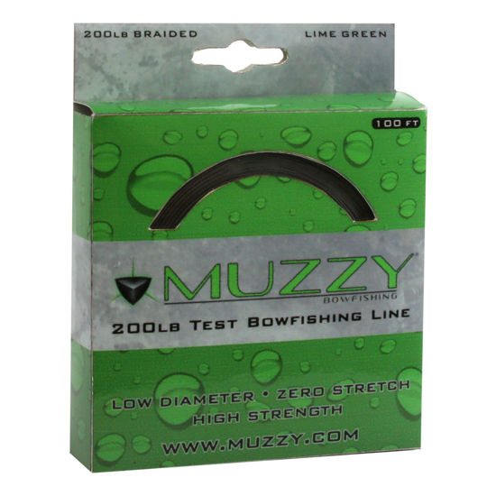 Picture of Muzzy 200# Braided Bowfishing Line-100 ft. Spool-Lime Green