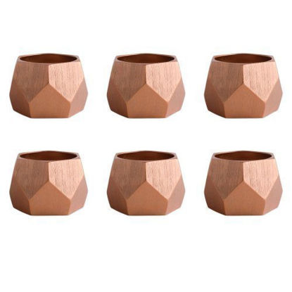 Picture of Copper Triangle Band Napkin Ring Set/6